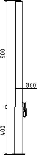 Schake Absperrpfosten, Ø 60mm, herausnehmbar, für Vorhangschloss | Beschaffenheit: feuerverzinkt | Ö