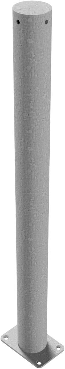 Schake Absperrpfosten, Ø 76 mm, ortsfest, für Dübelbefestigung | Beschaffenheit: feuerverzinkt | Öse