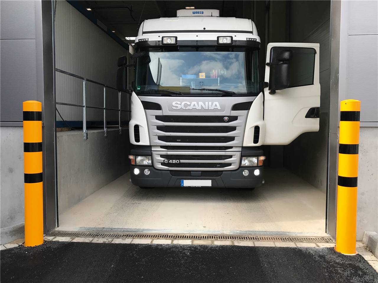 Schake Stahlrohrpoller Ø 152 mm, ortsfest zum Einbetonieren | Beschaffenheit: feuerverzinkt | Länge