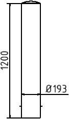 Schake Stahlrohrpoller, Ø 193 mm, ortsfest, zum Einbetonieren | Beschaffenheit: feuerverzinkt | Läng