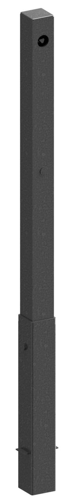 Schake Absperrpfosten, 70 mm x 70 mm, herausnehmbar, mit Dreikantverschluss oben | Beschaffenheit: f