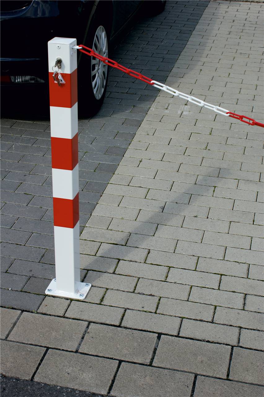 Schake Sperrkettenpfosten-System, Parken, 70 mm x 70 mm | Ausführung: Pfosten mit Profilzylinder ohn