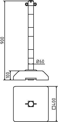 Schake Kettenständer, Ø 60 mm, schwere Ausführung