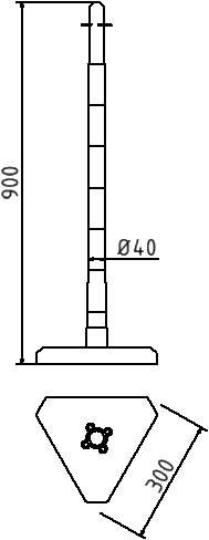 Schake Kettenständer aus Kunststoff, schwere Ausführung