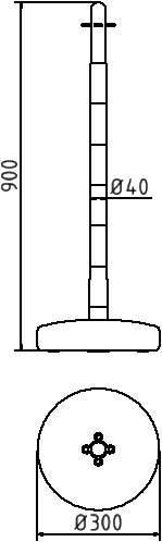 Schake Kettenständer aus Kunststoff, befüllbar