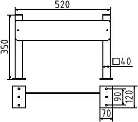 Schake Parkplatzbeschilderung für KFZ-Kennzeichen, 350 mm Überflur | Montageart: für Dübelbefestigun