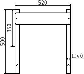 Schake Parkplatzbeschilderung für KFZ-Kennzeichen, 350 mm Überflur | Montageart: zum Einbetonieren m