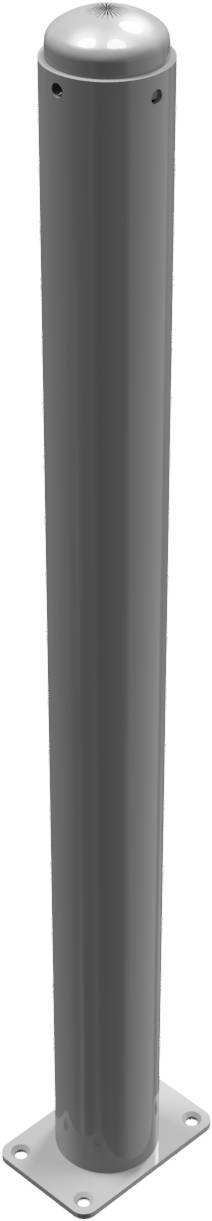 Schake 480 Absperr-Stilpfosten Serie 480B Ø 82 mm ortsfest, zum Einbetonieren<br><br>mit Erdanker, Gesamtlänge ca. 1300 mm o