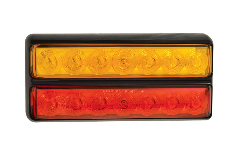 LED Rückleuchte, Schluss-, Brems- u. Blinkleuchte, Double Slimline, 12 Volt, Serie 207