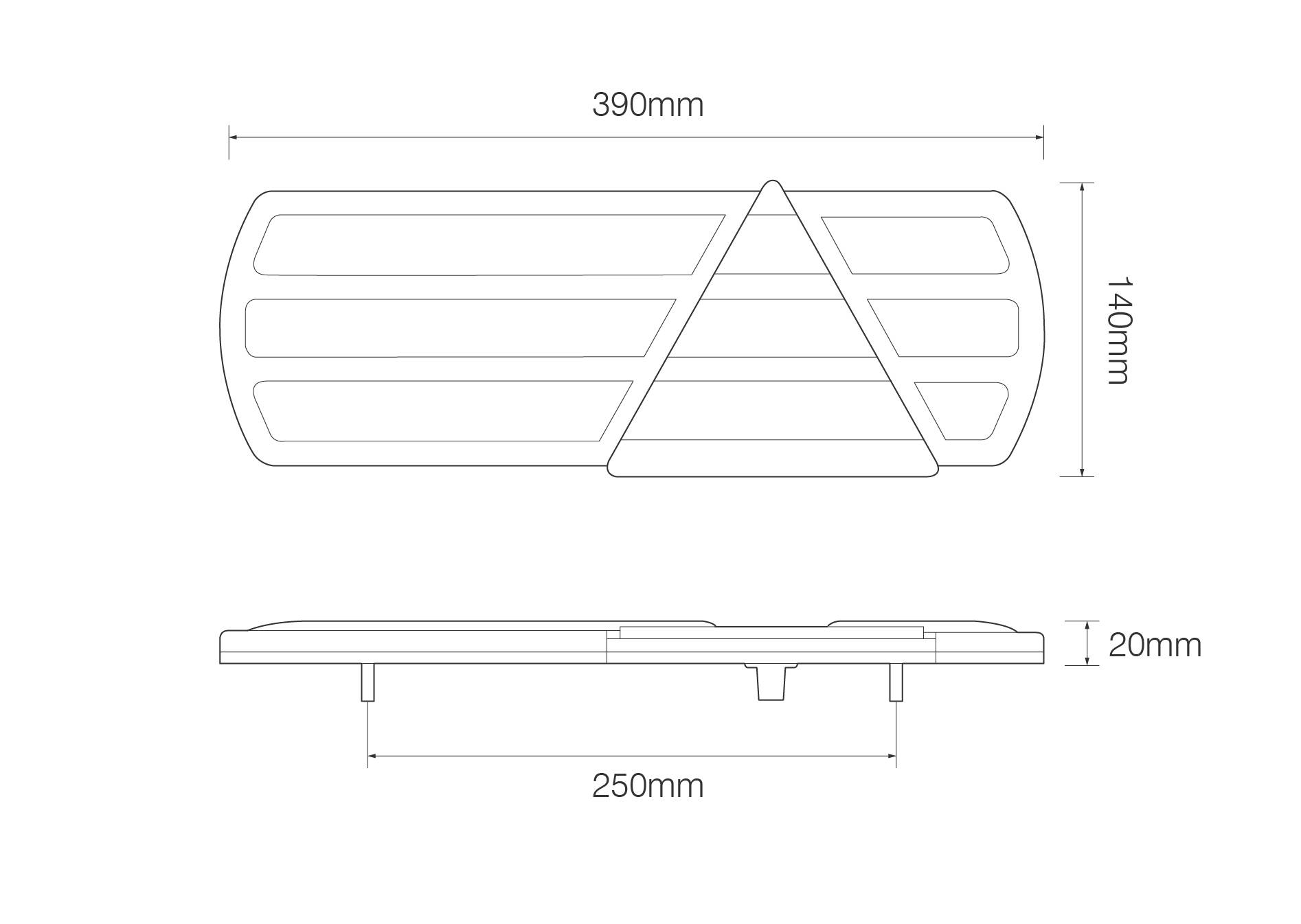 LED Rückleuchte rechts, LKW/Trailer, 6 Funktionen, ECE/EMC