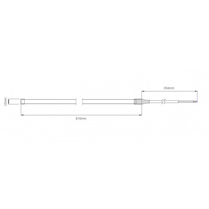 LED Flexibles Strip System, Serie FSL, 610 mm Länge, 36 x weiße LED, 12 Volt