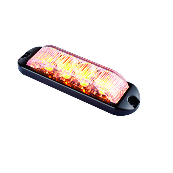 LED Blitzmodul, 180°, LED-Farbe Gelb, 4 LEDs, ECE R10