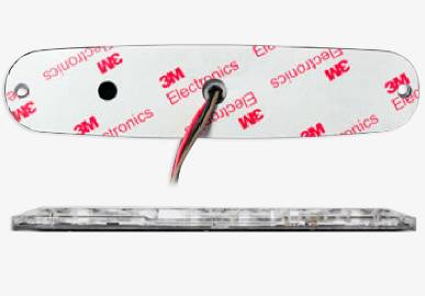 LED Blitzmodul, 3 LED Module, LED-Farbe Blau, 8 mm Aufbauhöhe