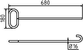 Schake Universalhaken, Kanaldeckelheber feuerverzinkt