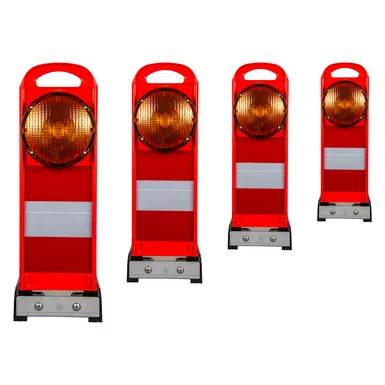 Klapp-Bake, FlashMax Stack Synchro, stapelbar, rotes Panel mit gelber LED Leuchte