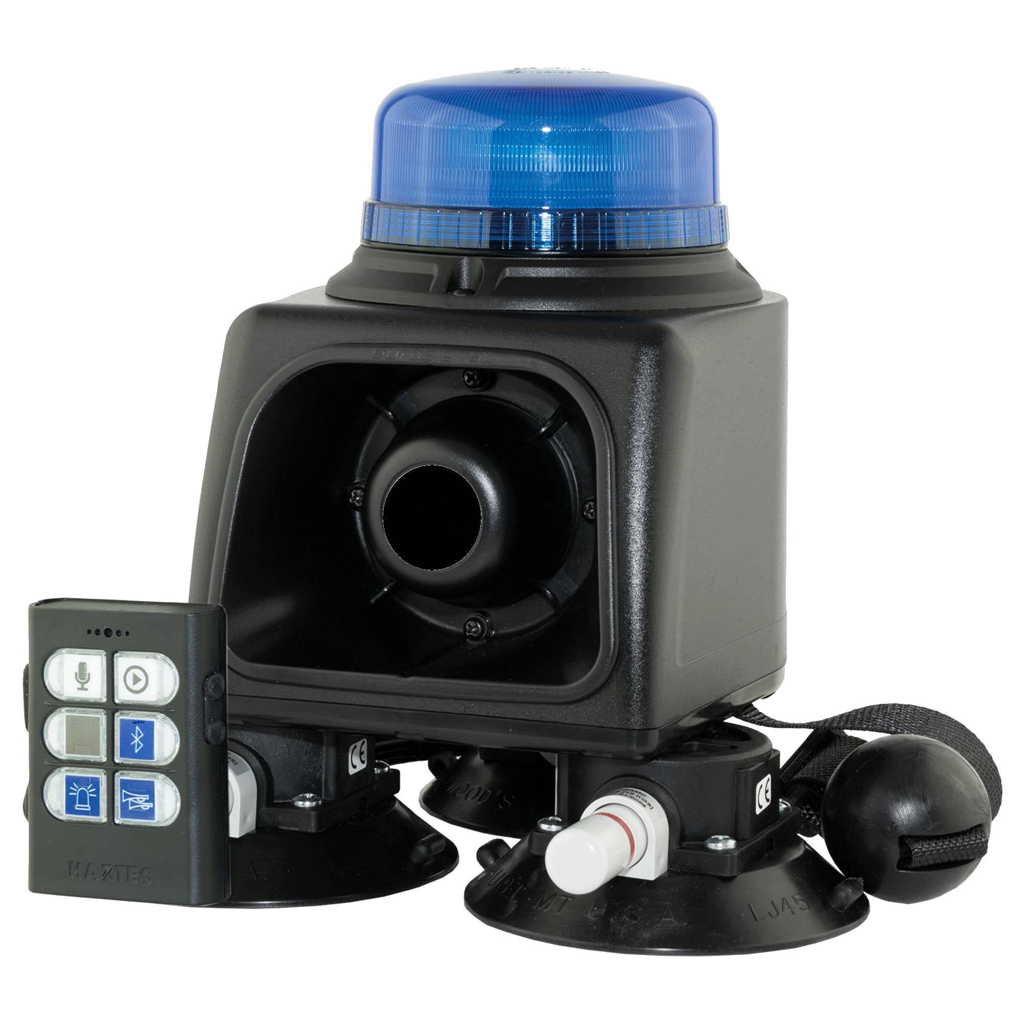 Mobile Warnanlage, Durchsagefunktion, Recorder, Bluetooth, Vakuumhalterung