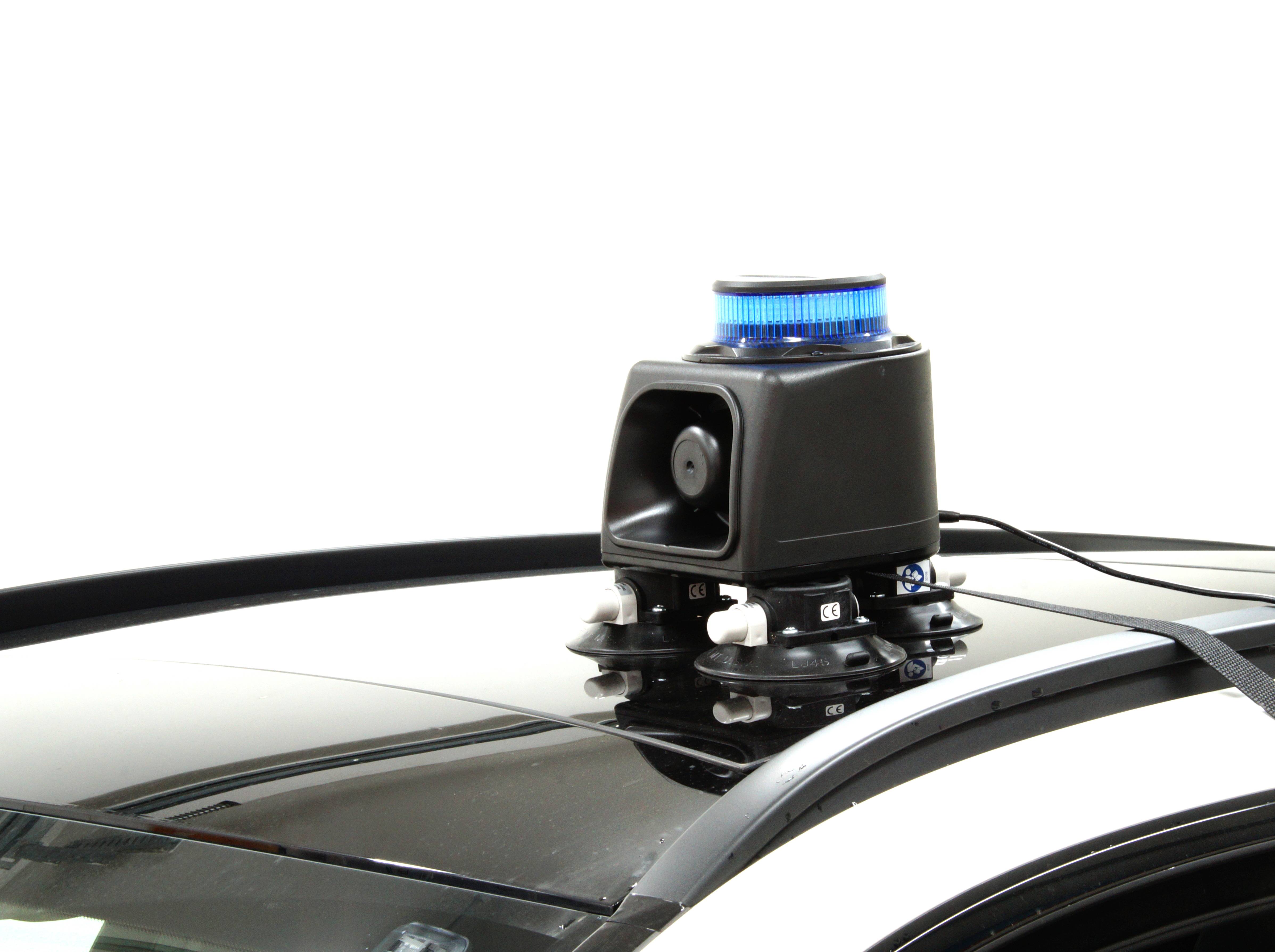 Mobile Warnanlage, Durchsagefunktion, Recorder, Bluetooth, Vakuumhalterung