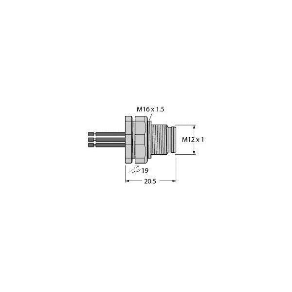 Turck Einbauflansch EC-FSFDW4.54-0.5/16