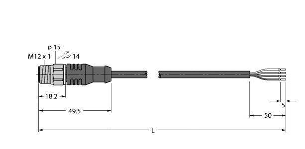 Turck Anschlussleitung RSCV4.4T-10/TFW