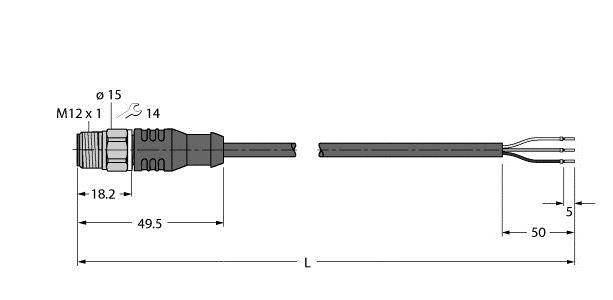 Turck Anschlussleitung RSCV4T-2/TFW