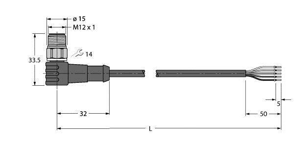 Turck Anschlussleitung WSCV4.5T-10/TFW