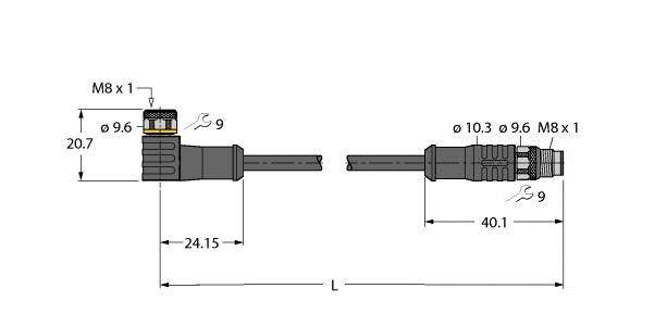 Turck Aktuator- u. Sensorleitung PKWS3M0.6PSGS3M/TEL