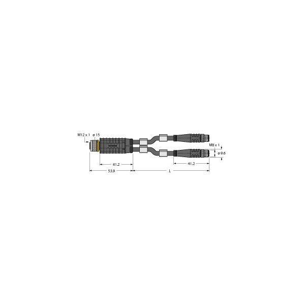Turck Zweifachverteiler VBRK4.42PSG3M5/5/TEL