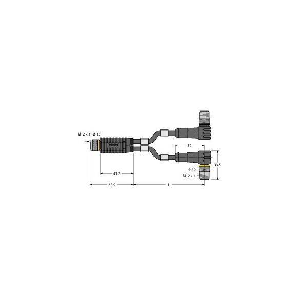 Turck Zweifachverteiler VBRK4.42WSC4T1/1/TXL