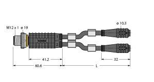 Turck Zweifachverteiler VBRS4.4-2 #6630455
