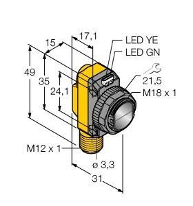 Turck Reflexionslichttaster QS18VN6FF150Q8