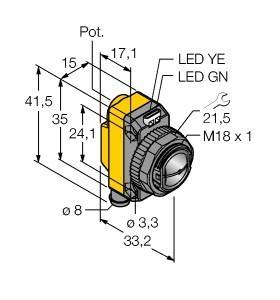Turck Opto Sensor QS18VP6CV15Q7