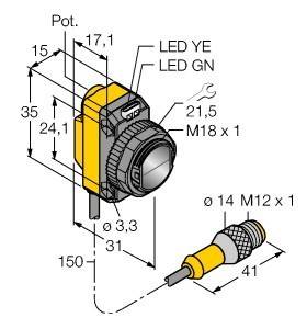 Turck Opto Sensor QS18VP6DQPMA