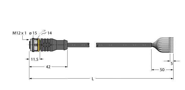 Turck Aktuator- u. Sensorleitung RKC8.800T-2/TEL