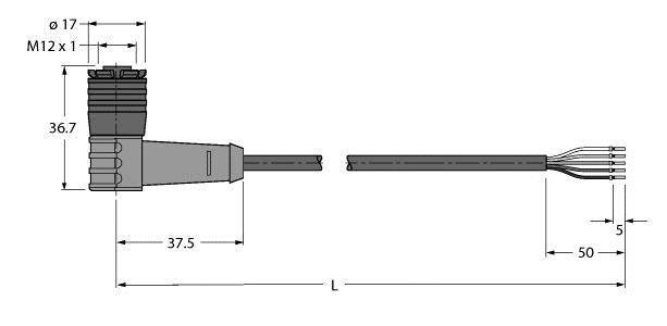 Turck Anschlussleitung WKC5Q-10/TXL