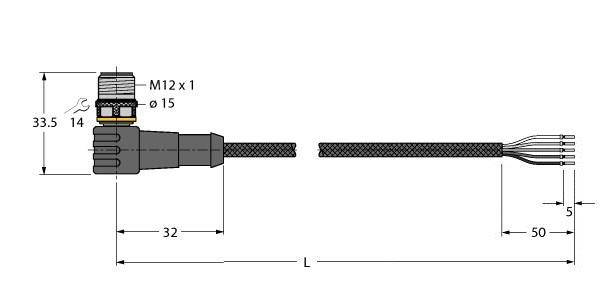 Turck Aktuator- u. Sensorleitung WSC4.5T-10/TXL1001