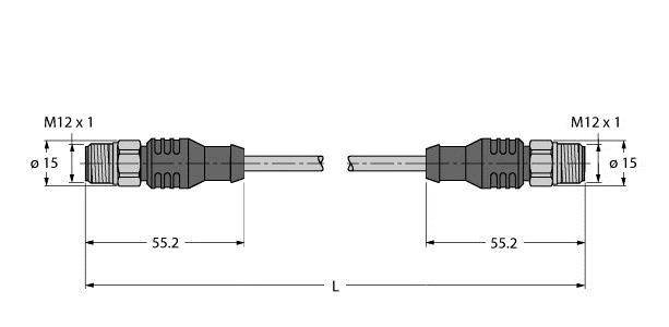 Turck Feldbusleitung RSCV-RSCV #8900128