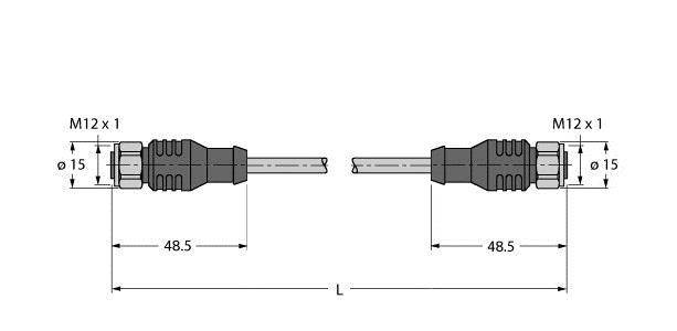 Turck Feldbusleitung RKCV-RKCV #8900395