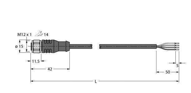 Turck Aktuator- u. Sensorleitung RKCV4.4T-2/TEL