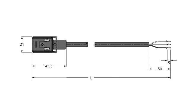 Turck Ventilsteckverbinder VIS02-L80E-2/TXL