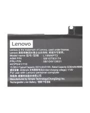 # Lenovo Laptop-Akku-Etikett mit Produktdetails und technischen Daten in Englisch und Chinesisch.