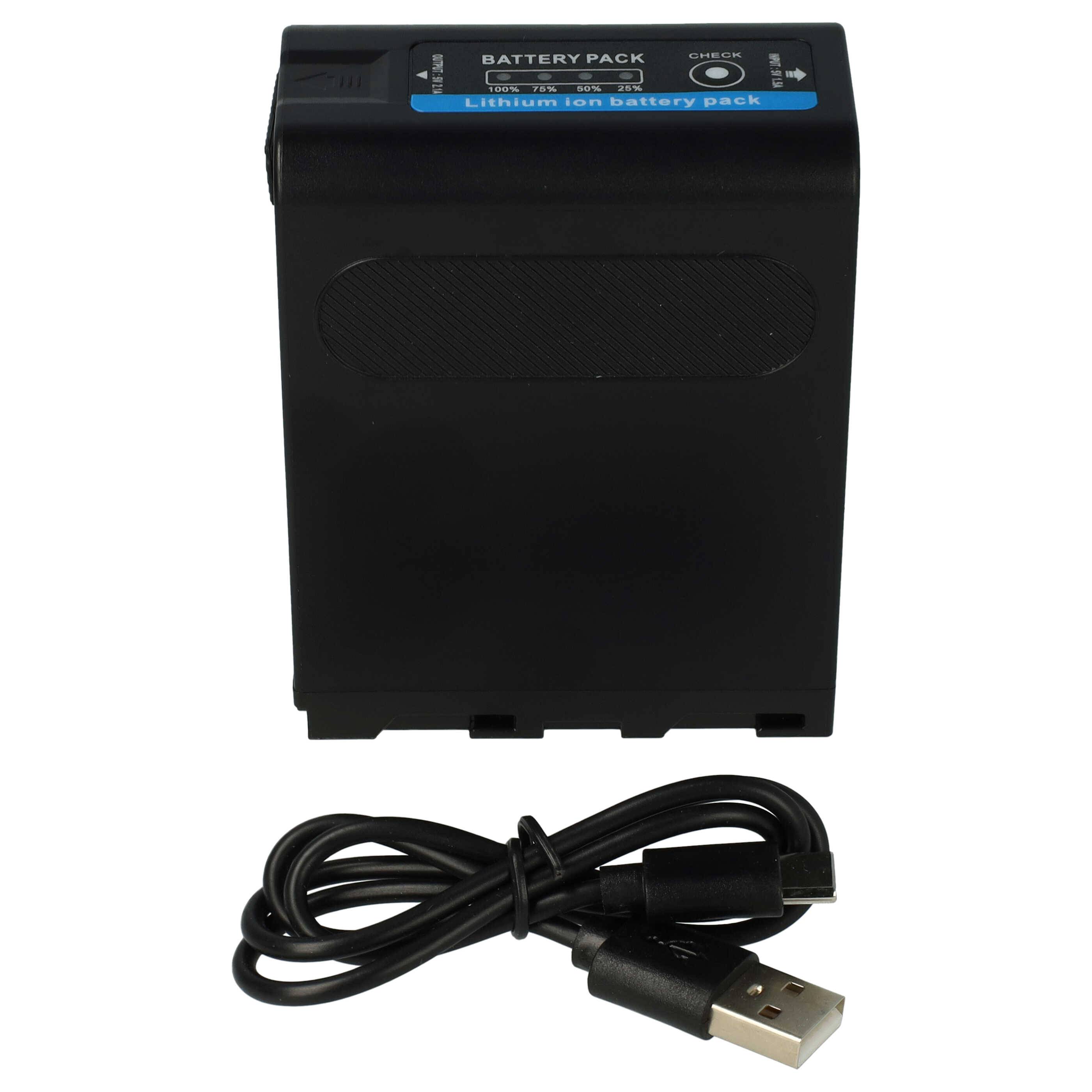 vhbw Akku kompatibel mit Sony CCD-TRV715, CCD-TRV716, CCD-TRV72, CCD-TRV720, CCD-TRV75 Kamera (10400mAh, 7,2V, Li-Ion), USB-C Buchse