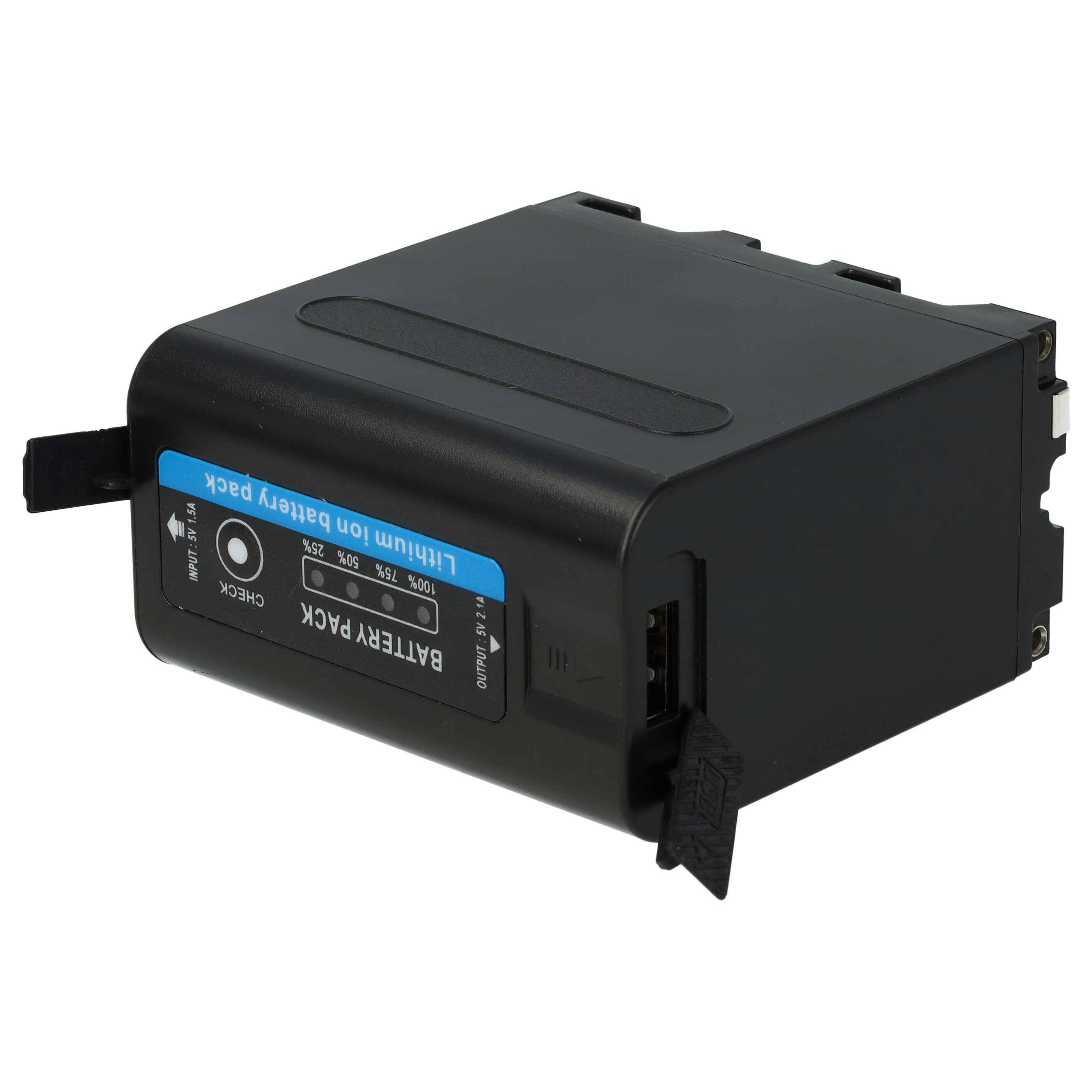 vhbw Akku kompatibel mit Sony DCR-TRV525, DCR-TRV9, DCR-TRV820E, DCR-TRV7, DCR-TRV720 Kamera (7800 mAh, 7,4 V, Li-Ion), USB-C Buchse