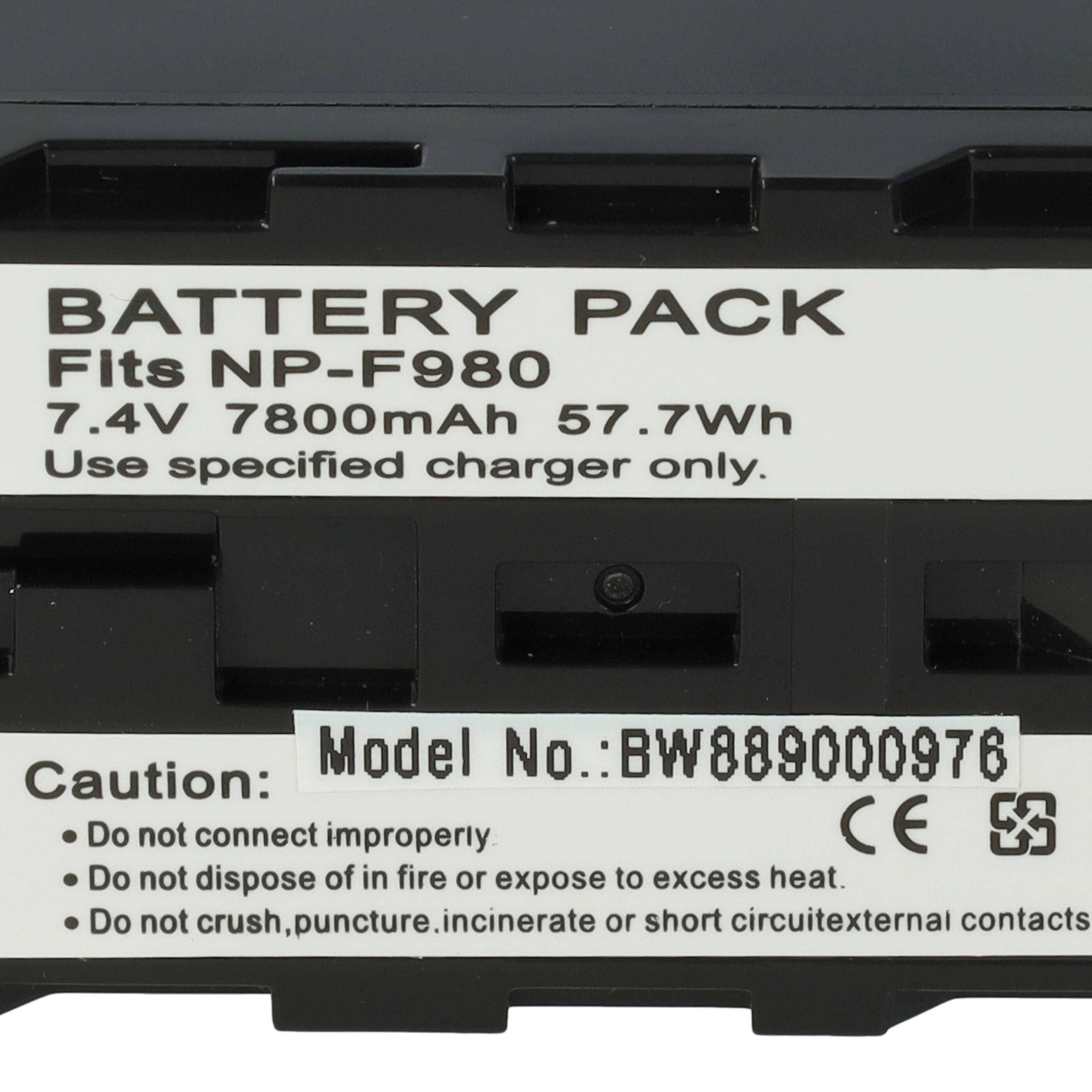 vhbw Akku kompatibel mit Sony MVC-FD200, MVC-FD5, MVC-FD51, MVC-FD7, MVC-FD73, MVC-FD71 Kamera (7800 mAh, 7,4 V, Li-Ion), USB-C Buchse