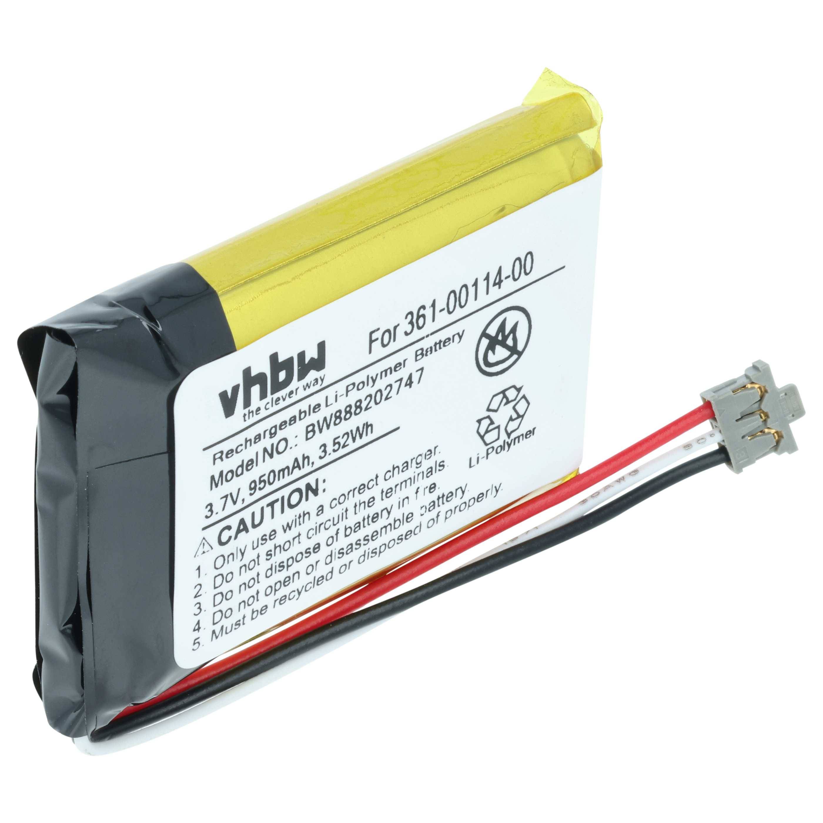 vhbw Akku kompatibel mit Garmin inReach Mini, 010-01879-00, 010-02602-01 Satelliten-Kommunikationsgerät (950 mAh, 3,7 V, Li-Ion)