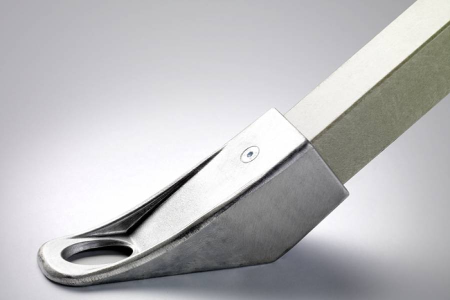 GFK Stativ Pro, Baustellen, 5 m, 3 Segmente Größe: Mast 4m, 3 Segmente