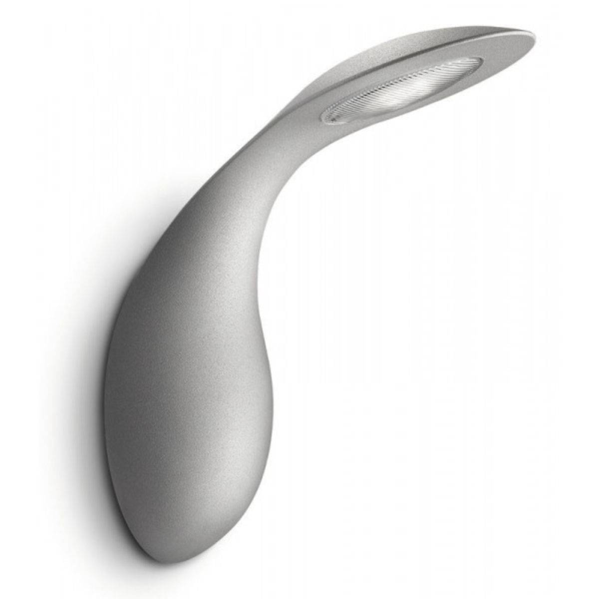 Philips LED Wandaussenleuchte 7,5W Grau Silber 3100K Warmweiß IP44 Aluminium