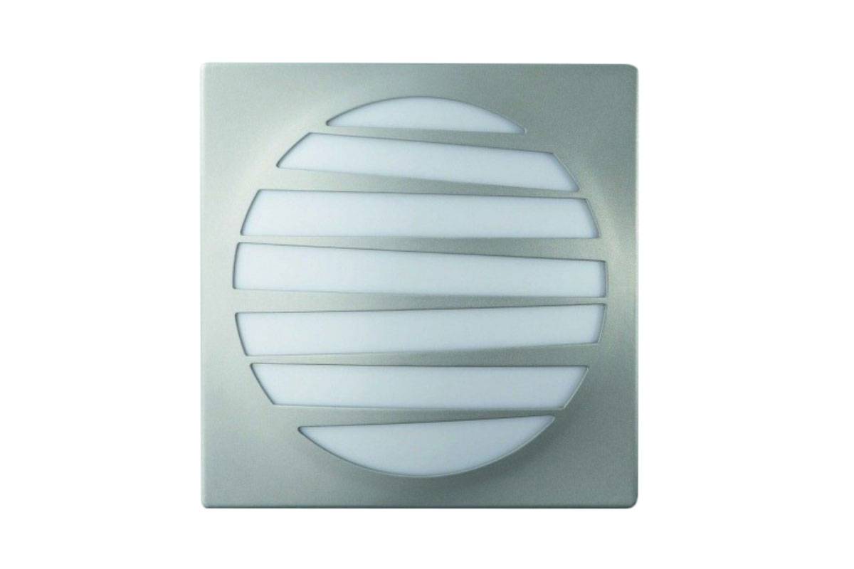 Massive Wandaussenleuchte Altea Energiespar Gestreift Silber Grau EEK A E27 23W