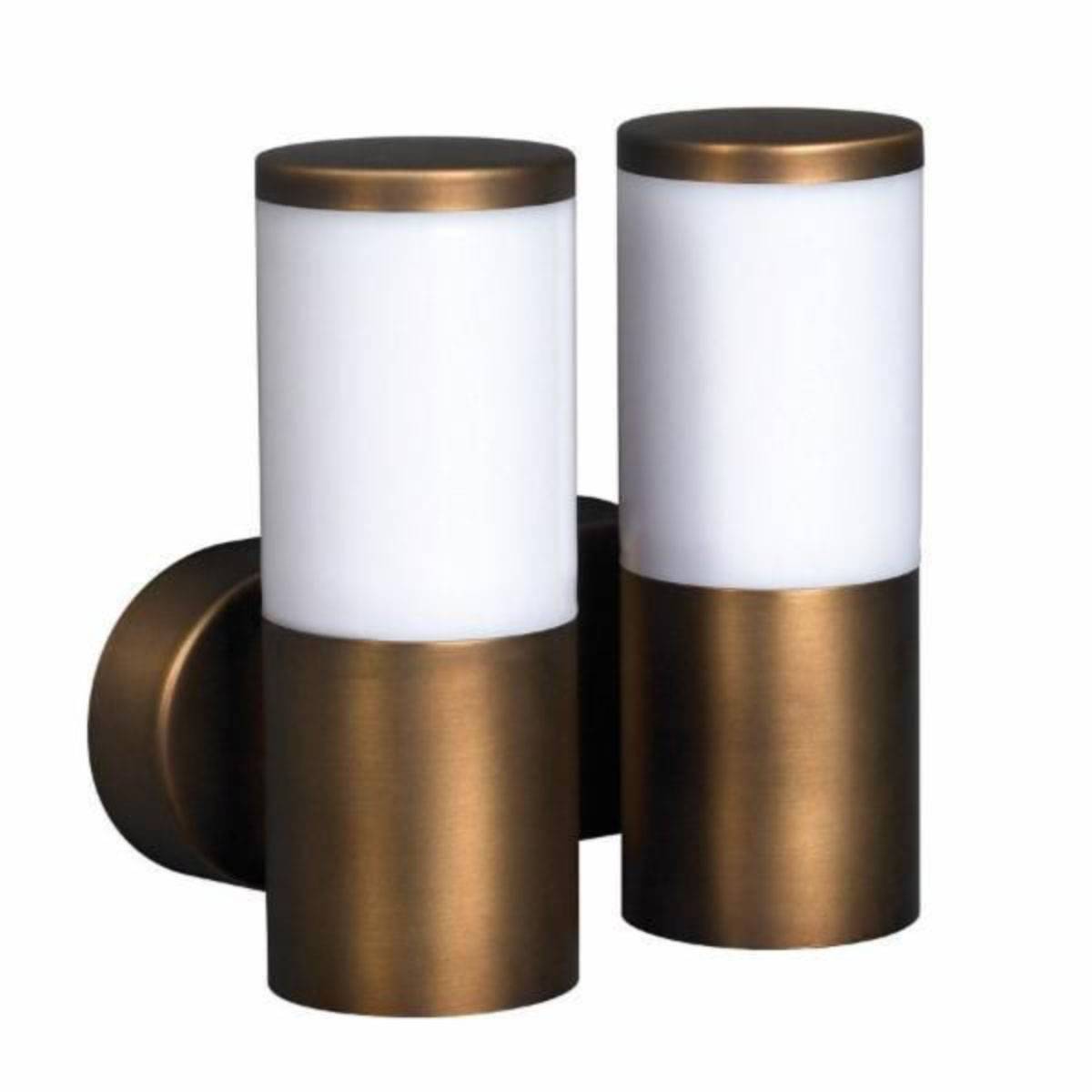 Massive Energiespar Wandaussenleuchte Mindelo 2x E27 Metall Braun