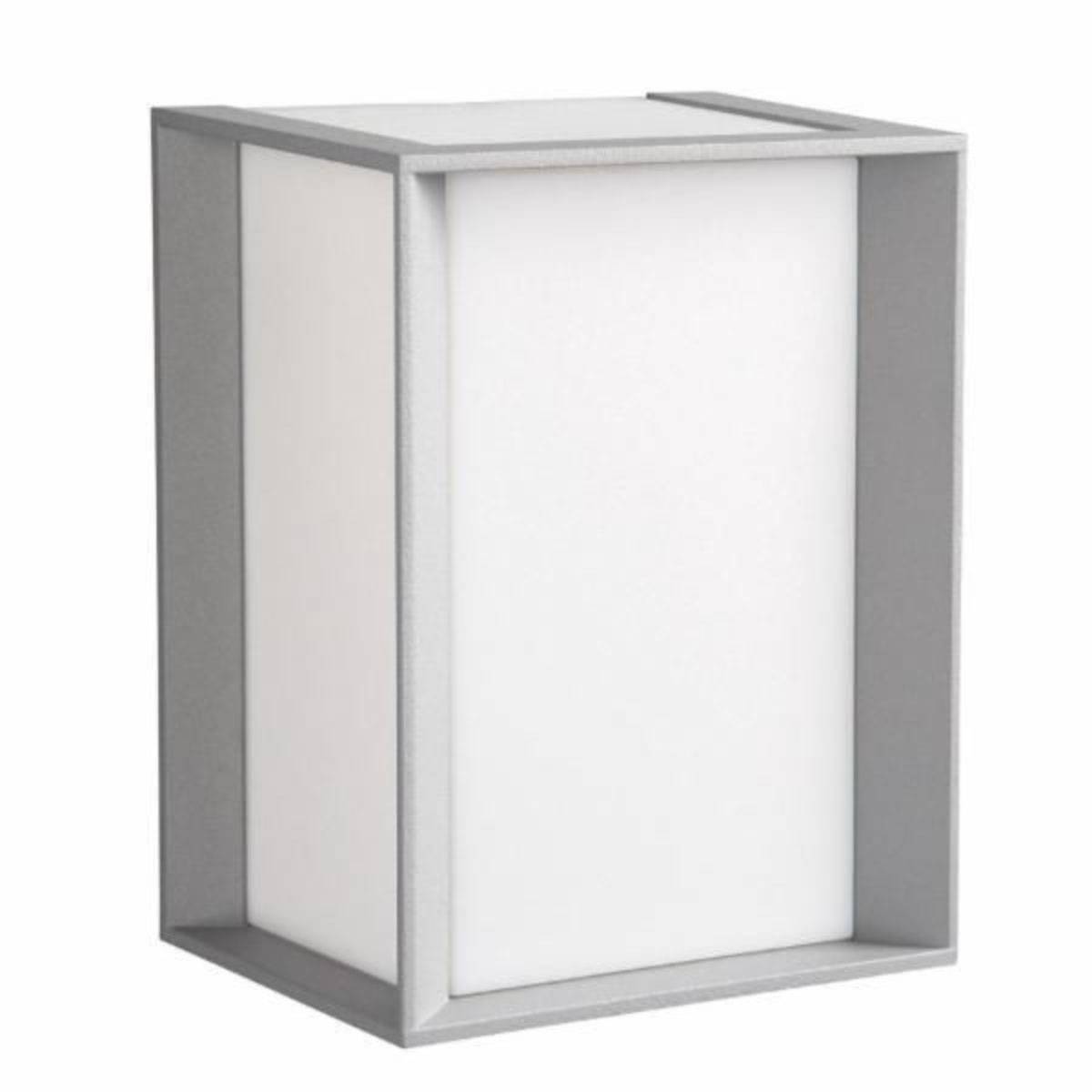 Massive Energiespar Wandaussenleuchte Chicago Wall Aluminium Hellgrau IP44 E27