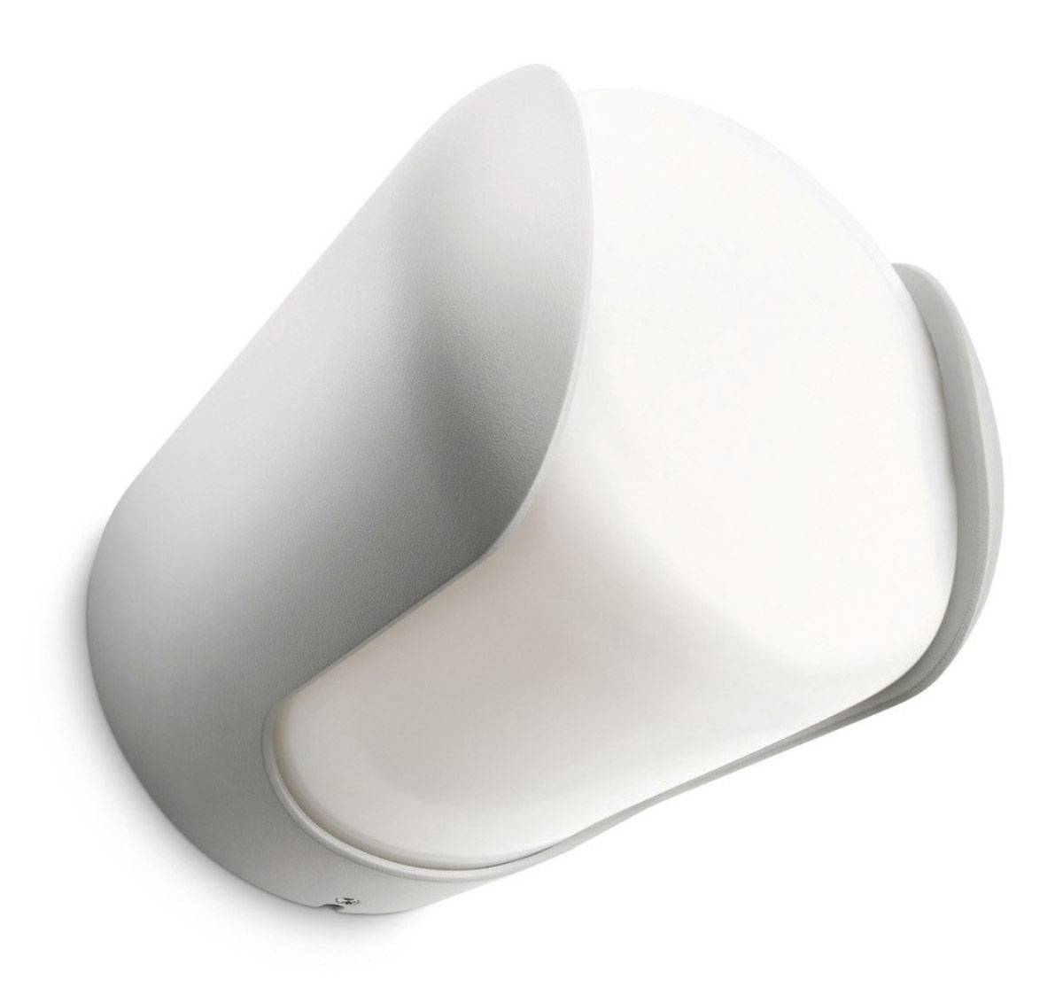 Philips Energiespar-Wandleuchte Barrel 1x E27 20W Warmweiß Grau Weiß IP44 15cm